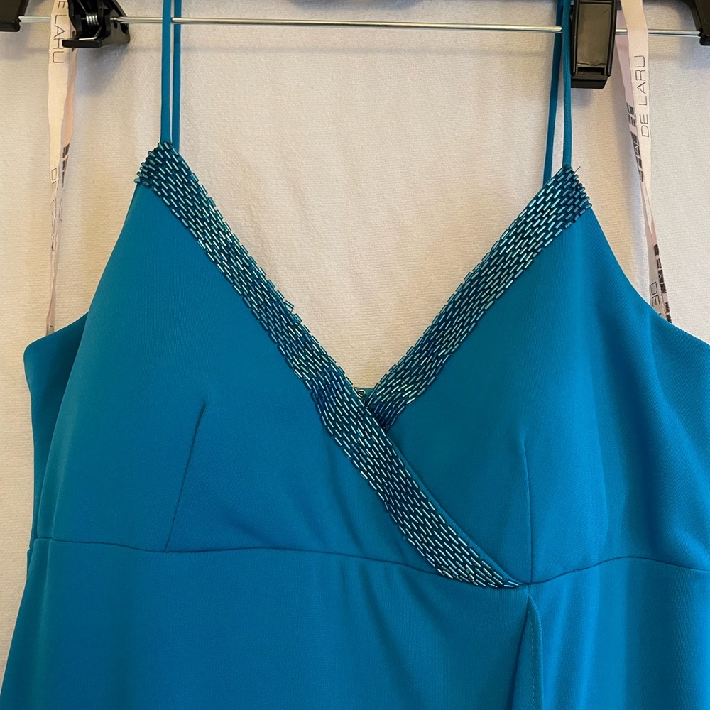 Prom evening gown by Sheila Yen Laru blue and gorgeous